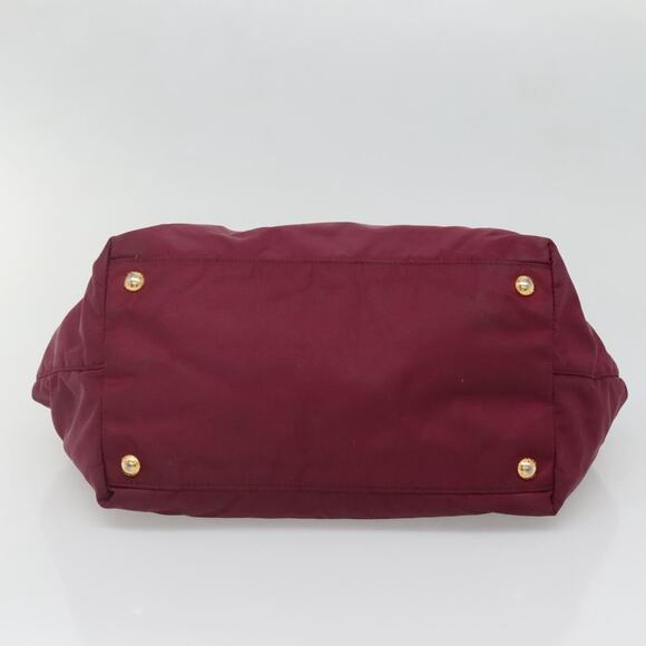 PRADA Hand Bag Nylon Purple Gold - Picture 9 of 12